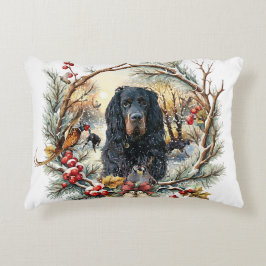 Gordon Setter Christmas Joy – Seasonal Dog Art Dekokissen