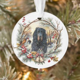 Gordon Setter Christmas Joy – Seasonal Dog Art Ornament