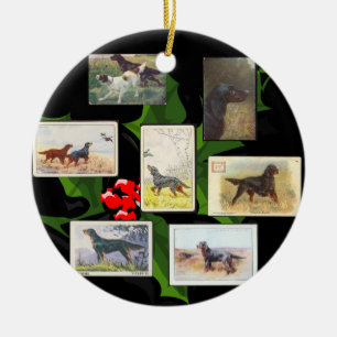 Gordon Setter Cigarette Card Weihnachtsschmuck