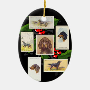 Gordon Setter Cigarette Cards Weihnachtsdekoration Keramik Ornament