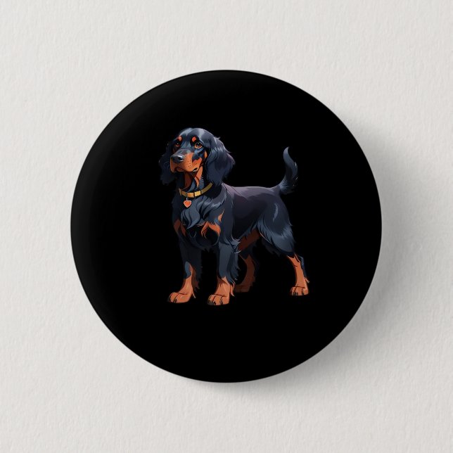 Gordon Setter Classic T - Shirt Button (Vorderseite)