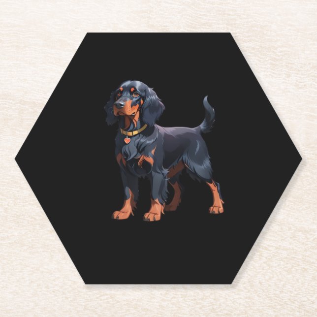 Gordon Setter Classic T - Shirt Untersetzer (Vorderseite)