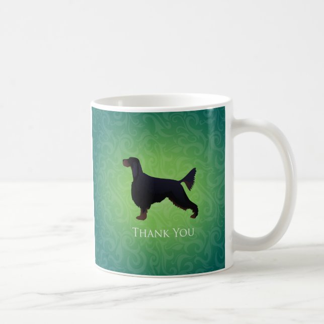 Gordon Setter Danke Silhouette Kaffeetasse (Rechts)