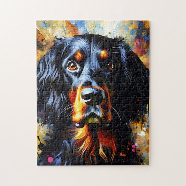 Gordon Setter Dog Acrylic Print | Bunt (Vertikal)