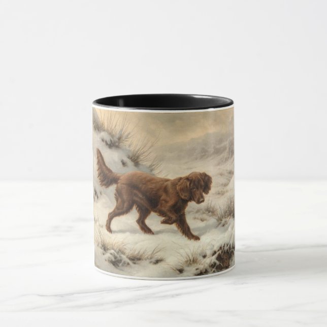 Gordon Setter Dog in einer schneesicheren Winterla Tasse (Zentrum)