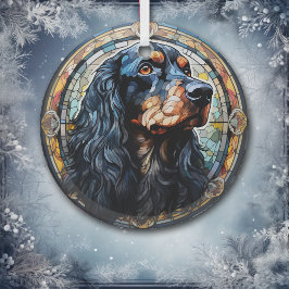 Gordon Setter Dog Mosaic gestaint Ornament Aus Glas
