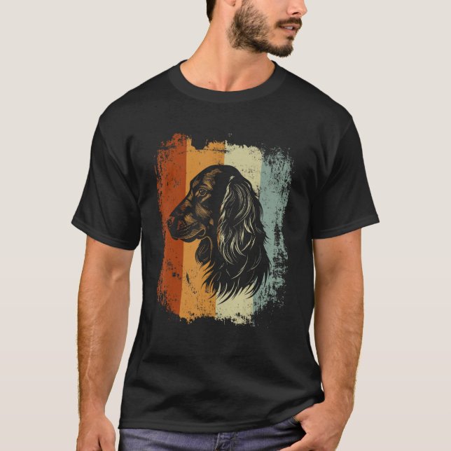 Gordon Setter Dog Retro Design T-Shirt (Vorderseite)