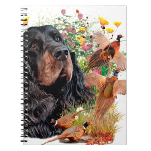 Gordon Setter, Entenjagd Tapestry Poster-Wirbel Notizblock