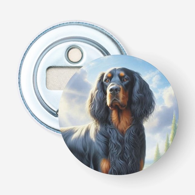 Gordon Setter Flaschenöffner (Vorderseite)