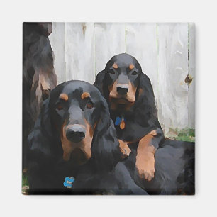 Gordon Setter Freunde Malerei auf einem Magneten Magnet
