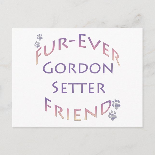 Gordon Setter Furever Postkarte (Vorderseite)