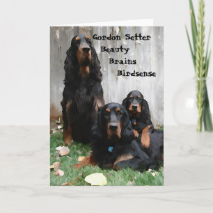 Gordon Setter Generationen Malerkarte Feiertagskarte