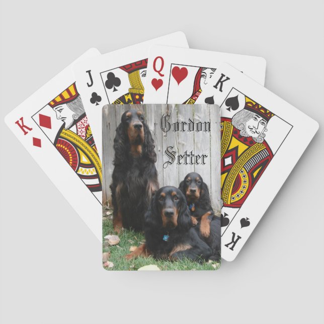 Gordon Setter Generationen Spielkarten (Rückseite)
