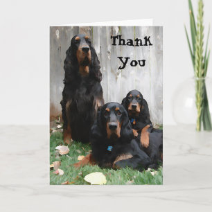 Gordon Setter Generations Peinture Merci Note