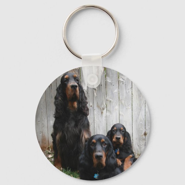 Gordon Setter Generations-Schlüsselanhänger Schlüsselanhänger (Vorderseite)