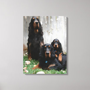 Gordon Setter Generations Toile Enveloppée Impress