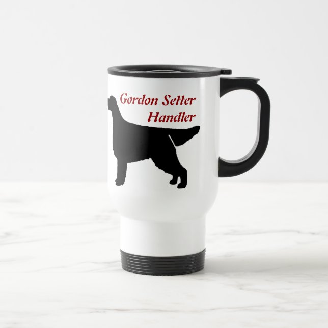 Gordon Setter Handler Aluminium Travel Mug Reisebecher (Rechts)