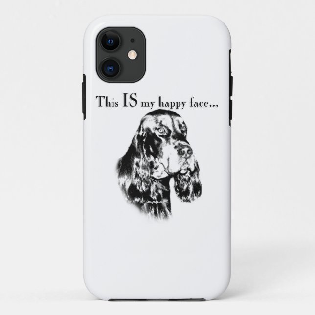 Gordon Setter Happy Face Case-Mate iPhone Hülle (Rückseite)