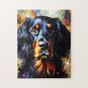 Gordon Setter Hund Acryl Druck Bunt