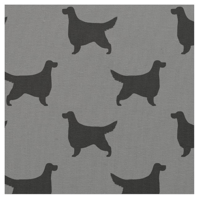 Gordon Setter Hund-Silhouette-Muster Stoff (Nahaufnahme)