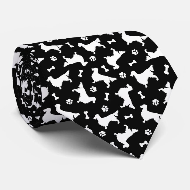 Gordon Setter Icon Muster Neck Tie Krawatte (Gerollt)