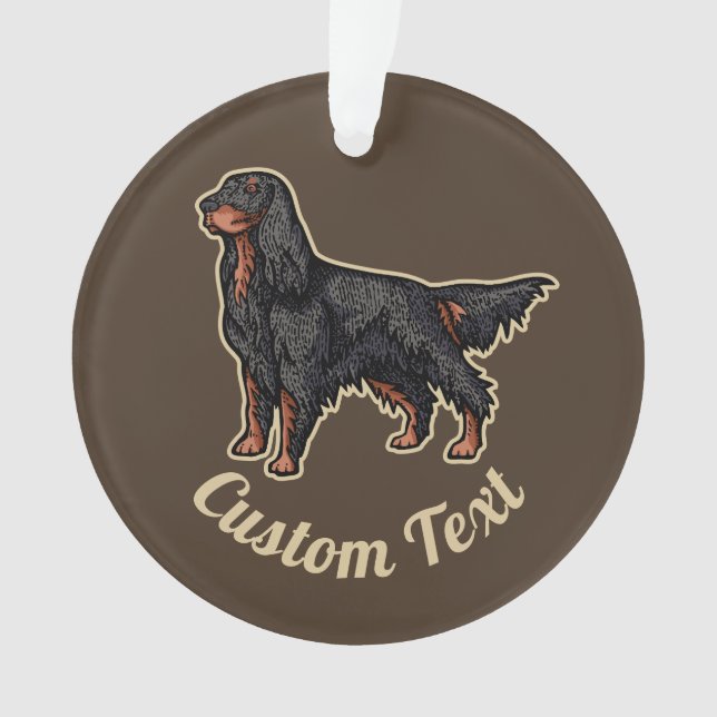 Gordon Setter Illustration Ornament (Vorderseite)