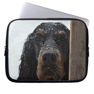 Gordon Setter im Winter Laptop-Sieb Laptopschutzhülle