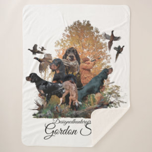 Gordon Setter, Jagdsaison Holzwall Art Kaffee Sherpadecke