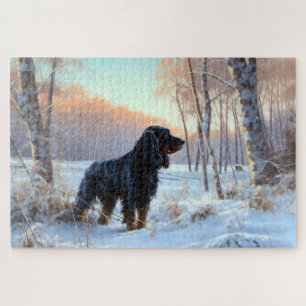 Gordon Setter Lass es schneien Weihnachten