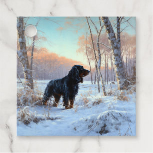 Gordon Setter Lass es schneien Weihnachten Geschenkanhänger