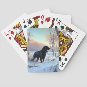 Gordon Setter Lass es schneien Weihnachten Spielkarten