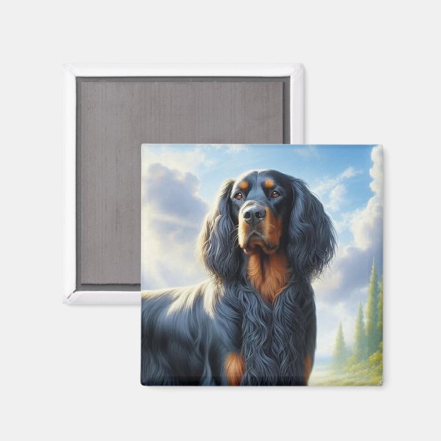 Gordon Setter Magnet (Vorderseite/Rückseite)