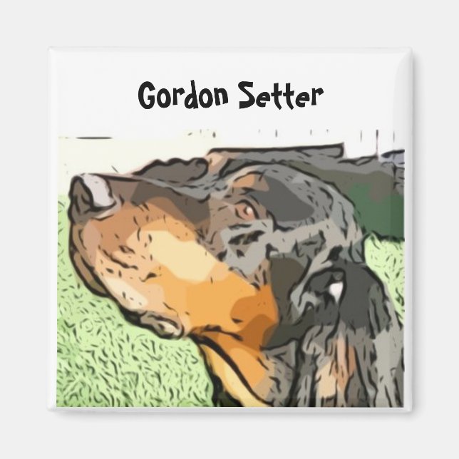 Gordon Setter Magnet (Vorne)