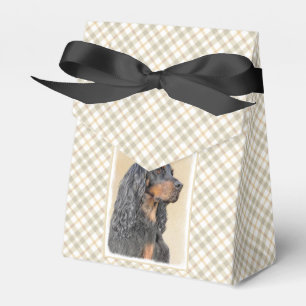 Gordon Setter Malerei - Niedliche Original Hunde K Geschenkschachtel