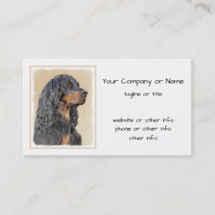 Gordon Setter Malerei - Niedliche Original Hunde K Visitenkarte