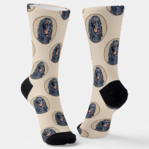 Gordon Setter Malerei Schwarz Niedlich Original Do Socken