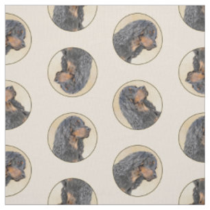 Gordon Setter Malerei Schwarz Niedlich Original Do Stoff