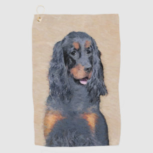Gordon Setter Malerei - Süße originelle Hundekunst Golfhandtuch