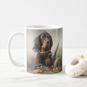 Gordon Setter mit Fasanen, Kunst Kaffeetasse