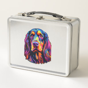 Gordon Setter Neon Design Metall Brotdose