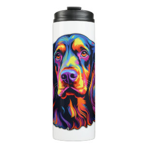 Gordon Setter Neon Design Thermosbecher