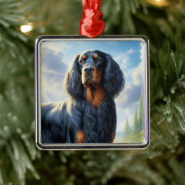 Gordon Setter Ornament Aus Metall
