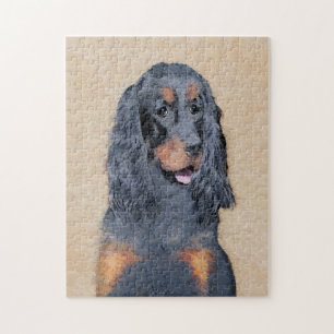 Gordon Setter Painting - Niedliche Original Dog Ar