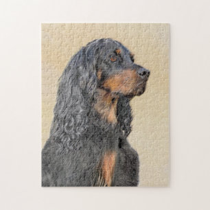 Gordon Setter Painting - Niedliche Original Dog Ar