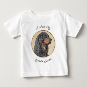 Gordon Setter Painting - Niedliche Original Dog Ar Baby T-shirt