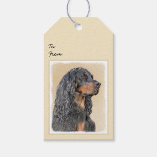 Gordon Setter Painting - Niedliche Original Dog Ar Geschenkanhänger