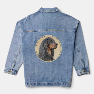 Gordon Setter Painting - Niedliche Original Dog Ar Jeansjacke