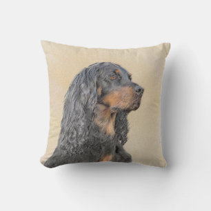 Gordon Setter Painting - Niedliche Original Dog Ar Kissen