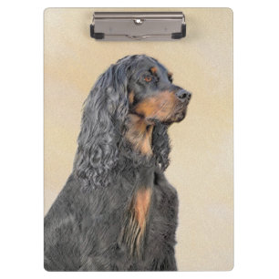 Gordon Setter Painting - Niedliche Original Dog Ar Klemmbrett