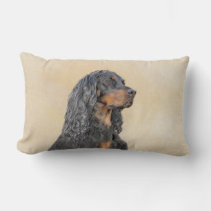 Gordon Setter Painting - Niedliche Original Dog Ar Lendenkissen